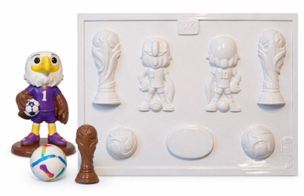 Producto - PLACA CHOCOLATE PLASTICA  MASCOTA DEL MUNDIAL 2208 - 1