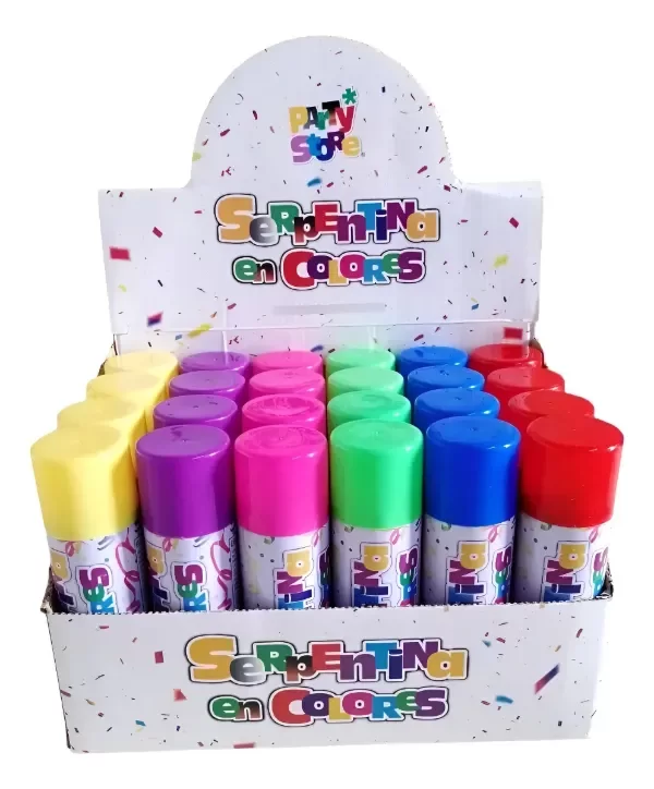 Producto - CAJA SERPENTINA EN AEROSOL SURTIDAS 24XU