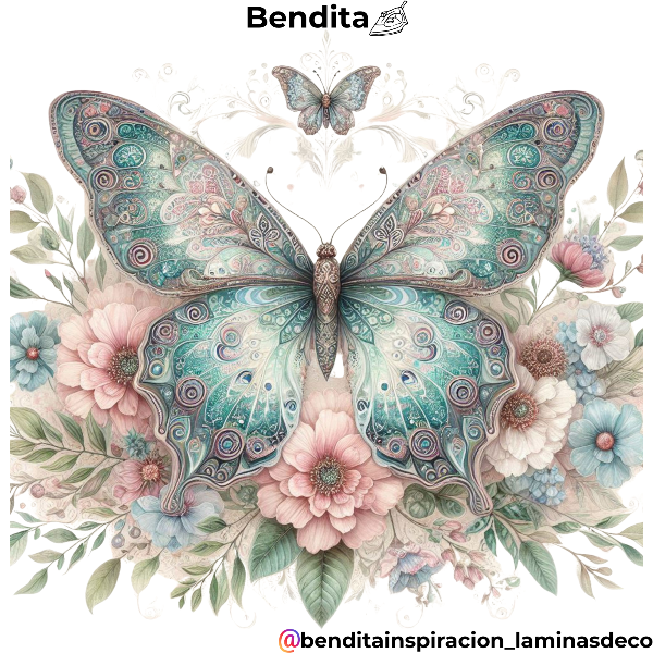 Producto - Bendita Plancha 326 Mariposa con fondo transparente