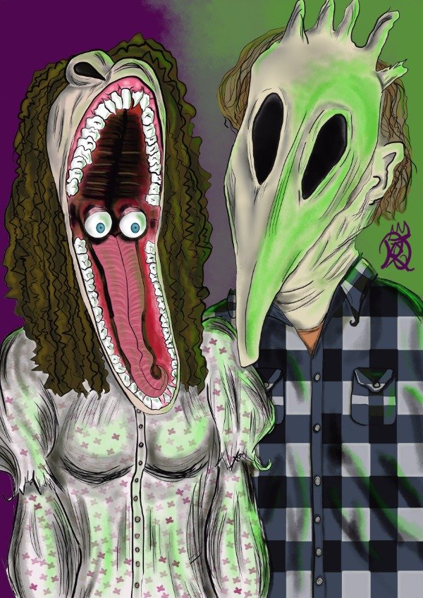 Producto - Barbara y Adam Print mediana (Beetlejuice)
