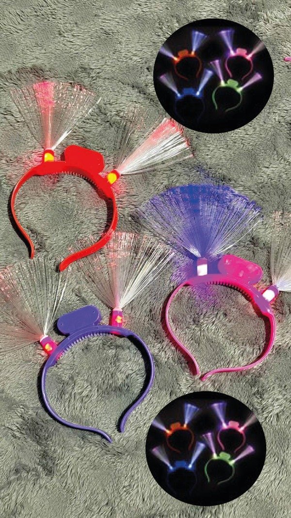 Producto - VINCHA RIGIDA LUMINOSA FIBRA OPTICA x1