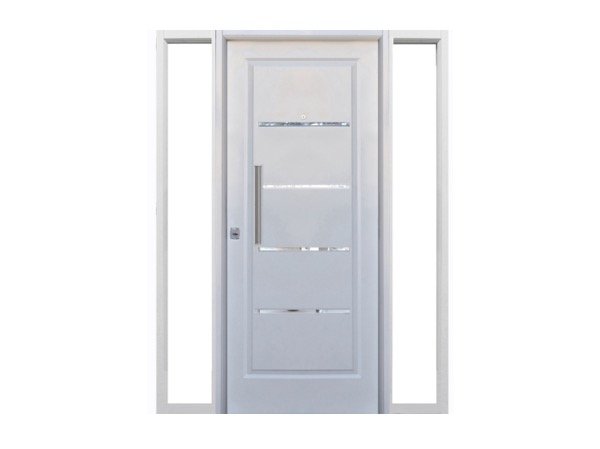 Producto - Portada de dos laterales doble chapa inyectada blanca con apliques
