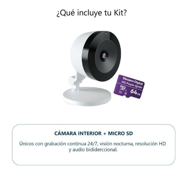 Producto - KIT ALARMA INALAMBRICO CAMARA INTERIOR 2.2 - 4