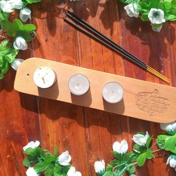 Producto - Porta Velas - Madera