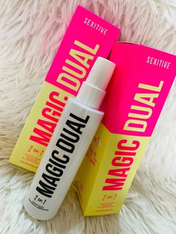 Producto - SEXITIVE ACEITE Y LUBRICANTE MAGIC DUAL 2 EN 1 - CARAMELO