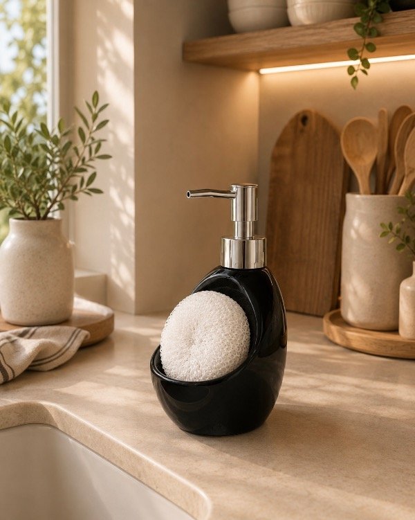 Producto - DISPENSER NEGRO CON ESPONJA