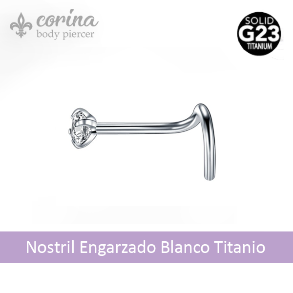 Producto - Nostril Titanio Strass Engarzado