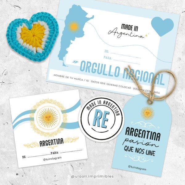 Producto - Tags Imprimibles "Argentina"