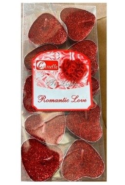 Producto - VELAS DE NOCHE FORMA CORAZON CON PORTAVELA 10 PCS
