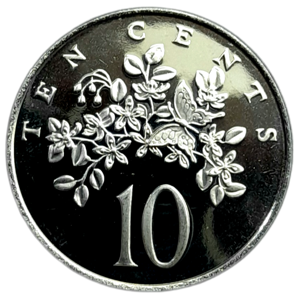 Producto - Jamaica PROOF 10 Cents 1972 Mariposa (17.000) Km#54 Unc