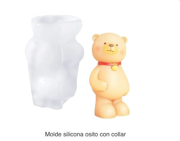Producto - MOLDE SILICONA MINI OSITO CON COLLAR