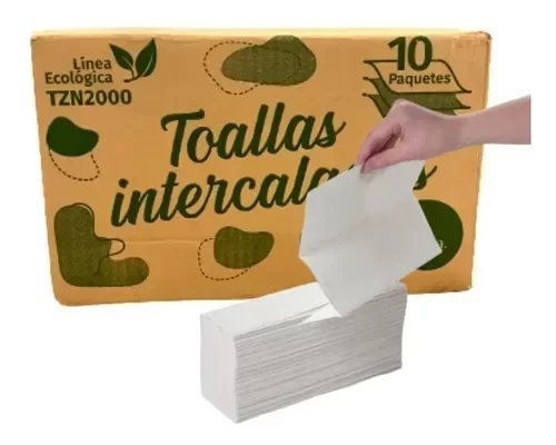 Producto - Caja de toalla intercalada blanca