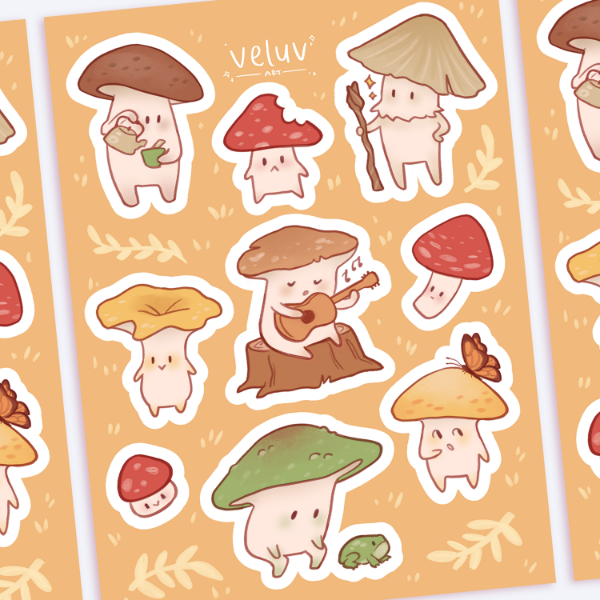 Producto - honguitos - plancha vinilo