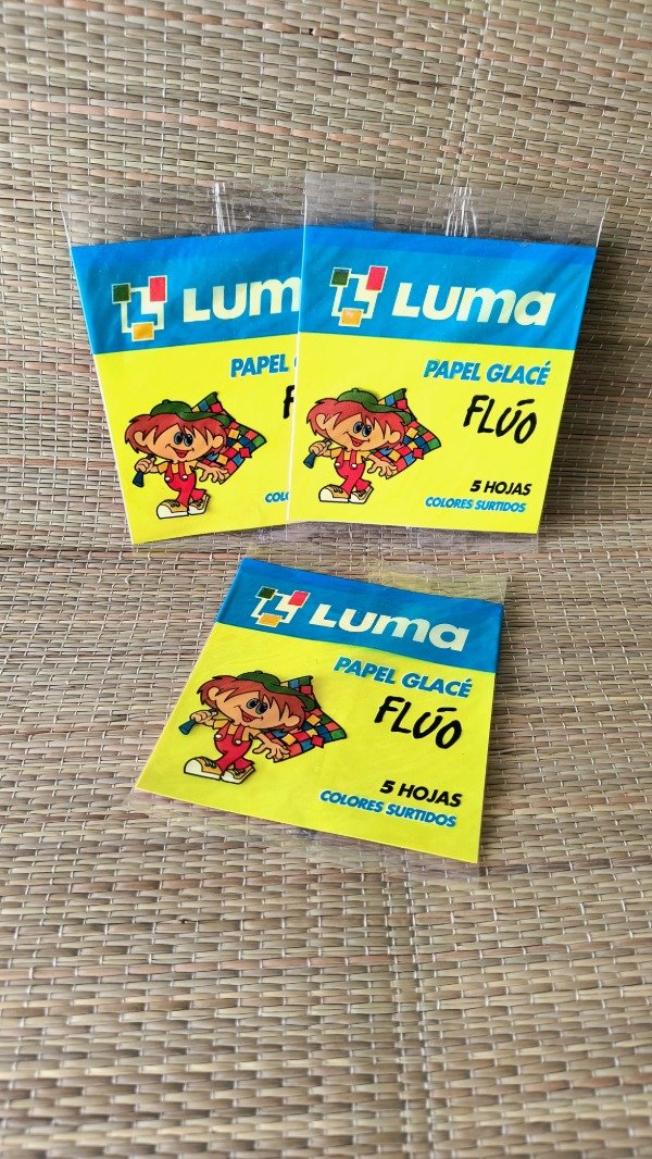 Producto - Papel glace flúor x 5 hojas