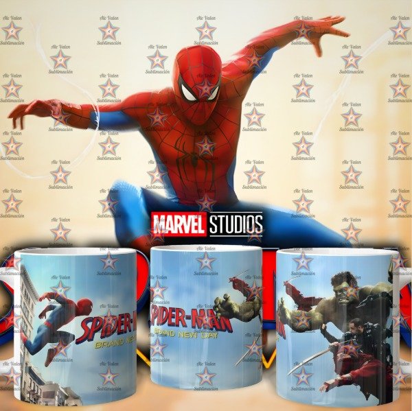 Producto - plantillas para taza de SPIDERMAN UN NUEVO DIA - 1