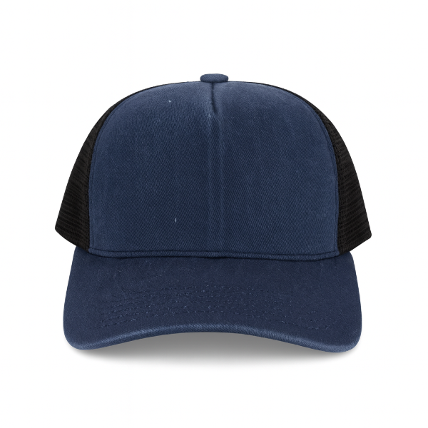 Producto - Gorra trucker color AZUL para adultos Vintage desgastada regulable