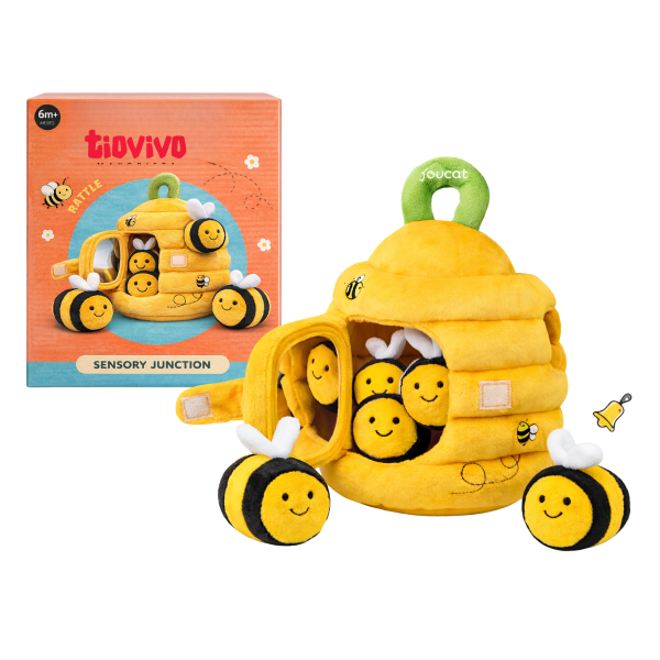 Producto - X0020 COLMENA DE PELUCHE CON 5 ABEJAS