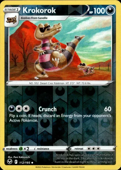 Producto - Krokorok - 112/195 - Silver Tempest - Reverse Holo