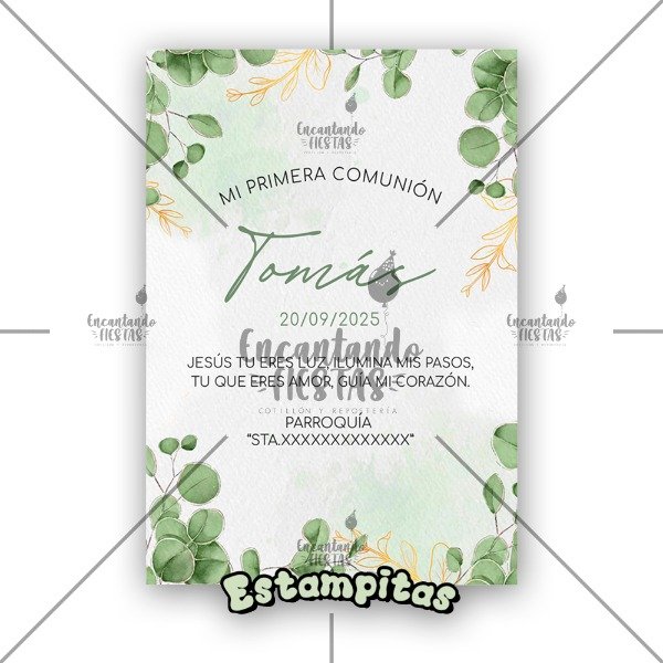 Producto - Estampita Primera Comunión Recuerdo