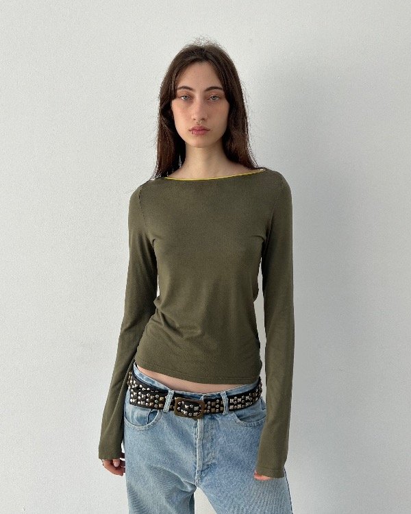 Producto - top green zip (S/M)