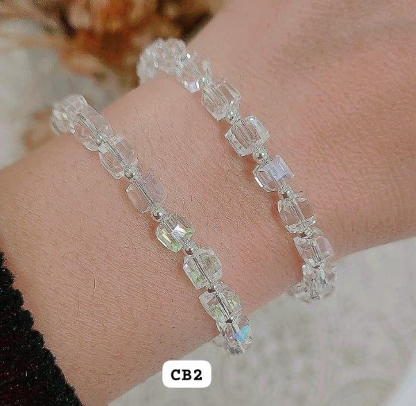 Producto - Pulsera cubos de cristal 6mm