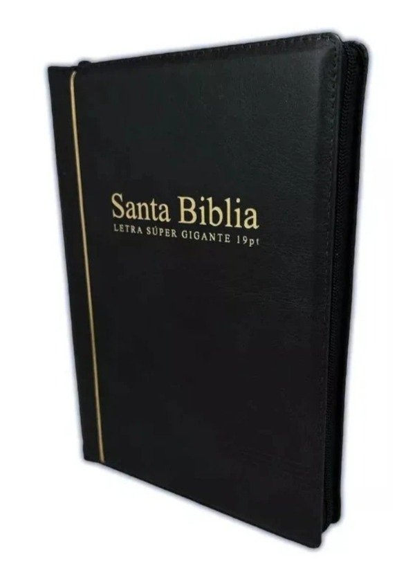 Producto - Biblia Letra Súper Gigante con cierre índice color negro