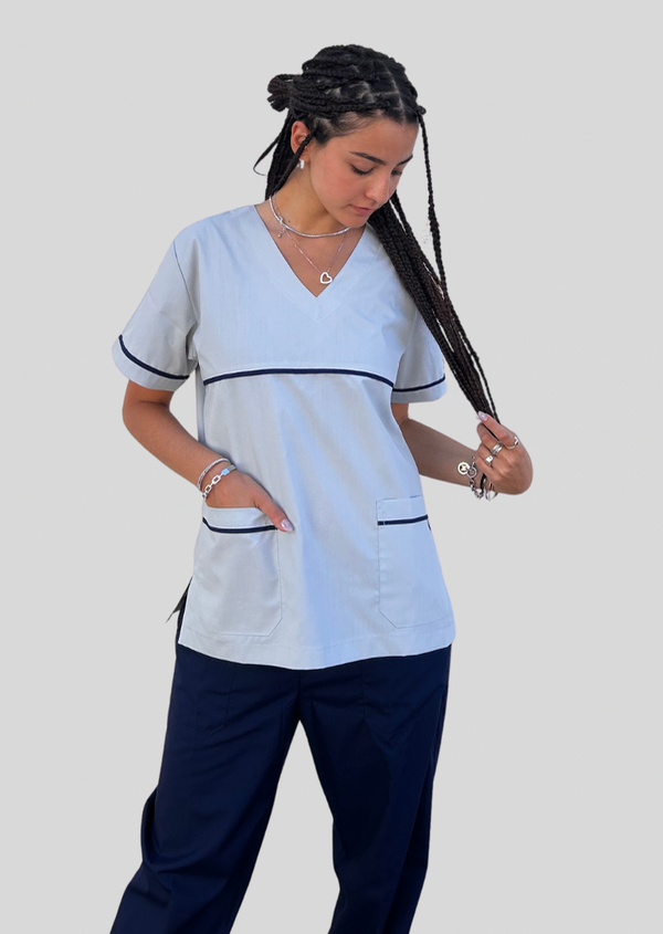 Producto - LINE - Gris perla / Azul marino