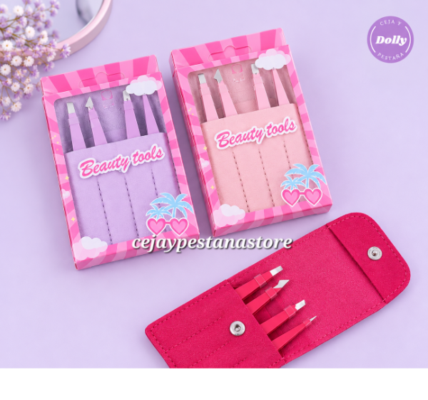 Producto - PINZAS DE DEPILAR X 4 MAS ESTUCHE