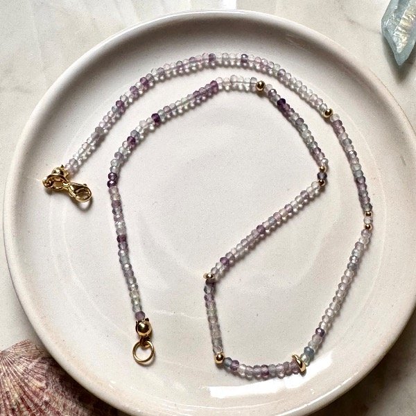 Producto - Collar facetado Fluoritas