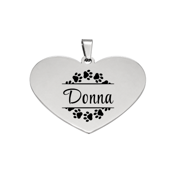 Producto - Chapita Personalizable Corazon - huellitas perro - 0