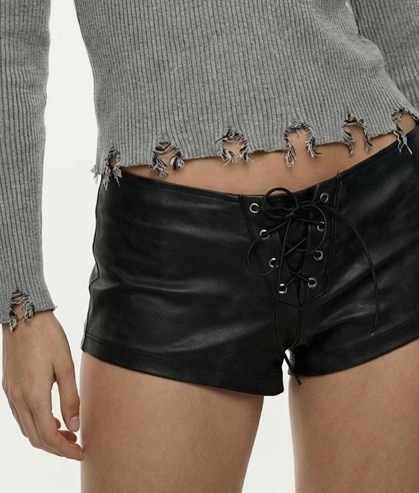Producto - Short engomado tiro bajo cordón M/L