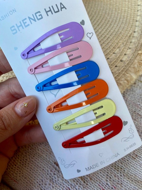 Producto - Hebillas colores x 6 tic tac