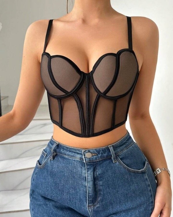 Producto - Corset Microtul Negro