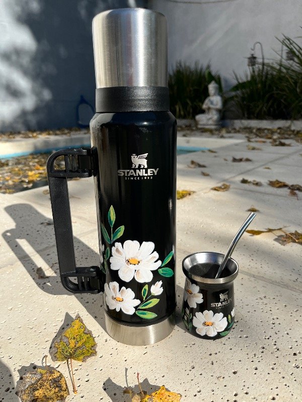 Producto - Termo y mate de acero Negro