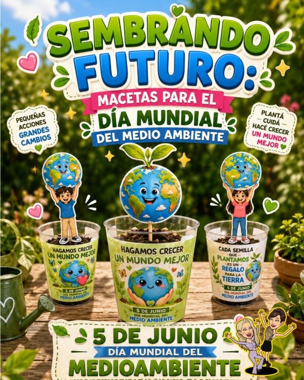 Producto - SEMBRANDO FUTURO. MACETAS PARA EL DÍA MUNDIAL DEL MEDIO AMBIENTE