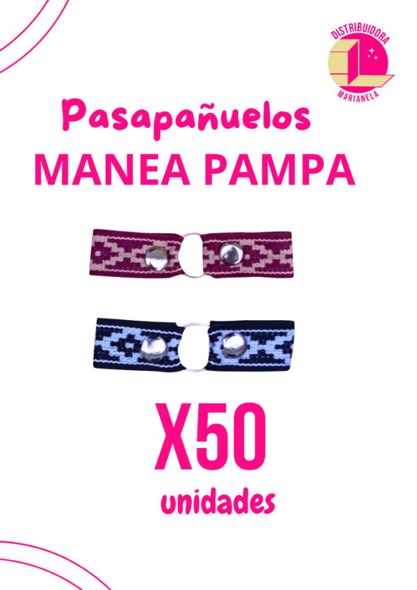 Producto - Pasapañuelos Manea Pampa - Pack x50 surtidos