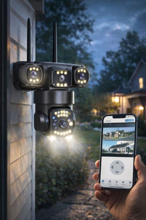 Producto - Cámara de Seguridad WiFi Exterior 3 Pantallas Suono