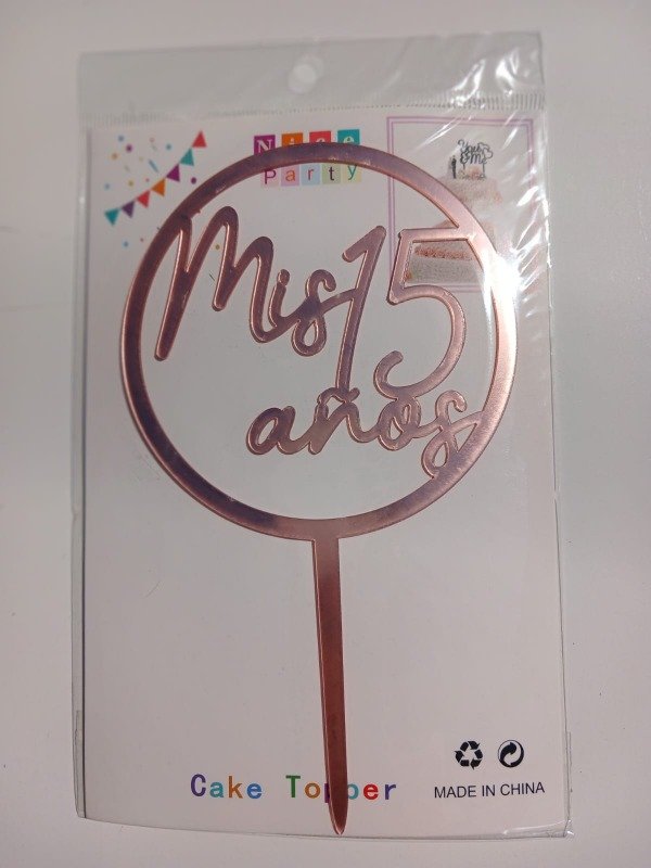 Producto - Cake Topper Acrílico "Mis 15 Años" M03