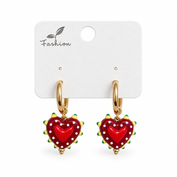Producto - Aros Red Mexican Heart (Acero)