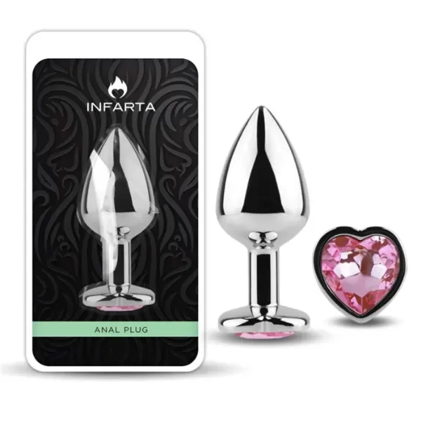 Producto - Anal Plug Heart Love Metal Small Pink