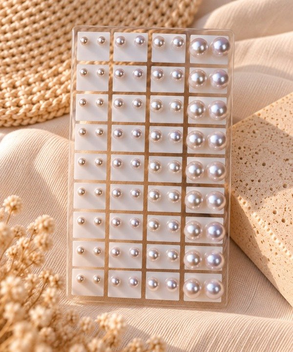 Producto - aros perlas blancas
