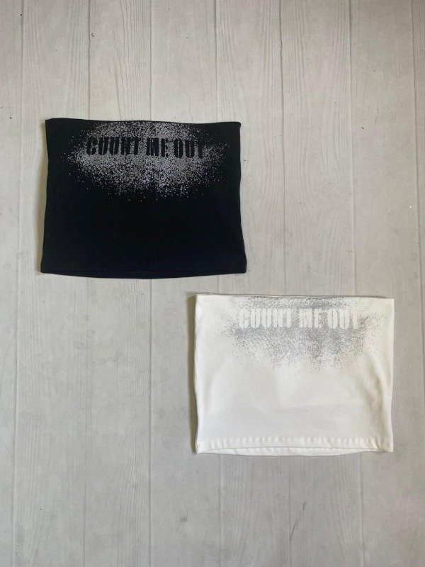 Producto - [5677] Strapless ''Count me out'' brillo algodon lycra