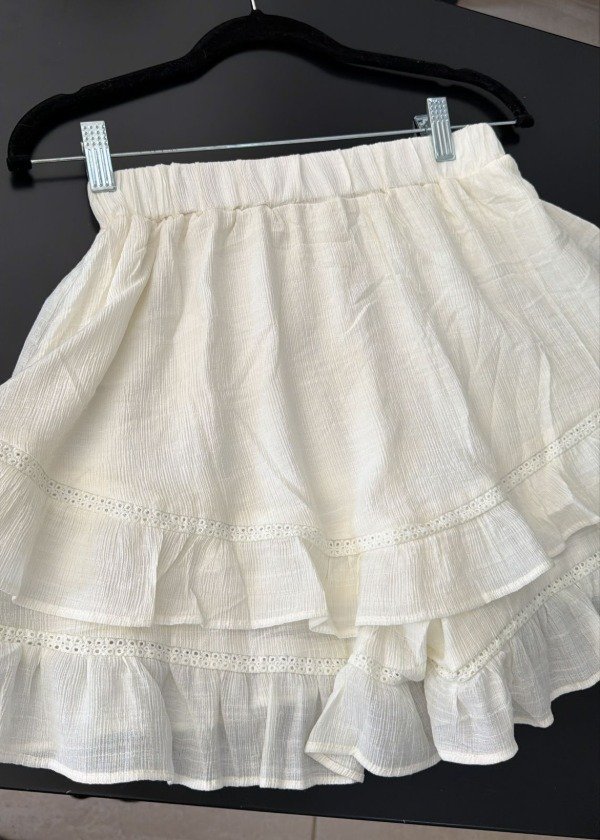 Producto - Pollera short Paisana blanca