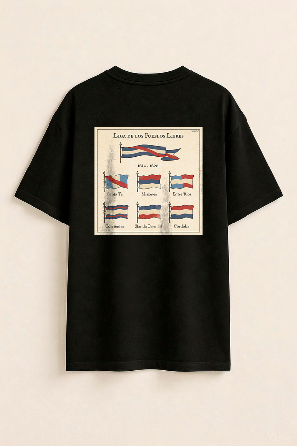 Producto - Liga de Los Pueblos Libres (Oversize Unisex Negra Dorsal)