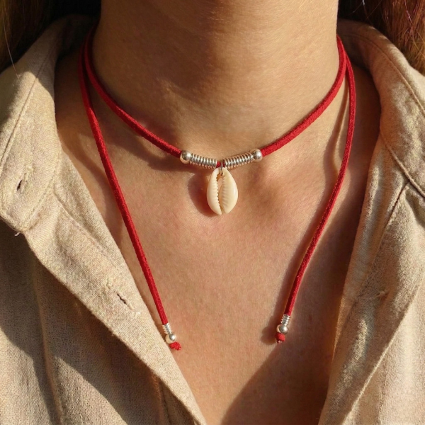 Producto - CHO #FP - Chocker hilo nobuck y caracola (DÓLAR)