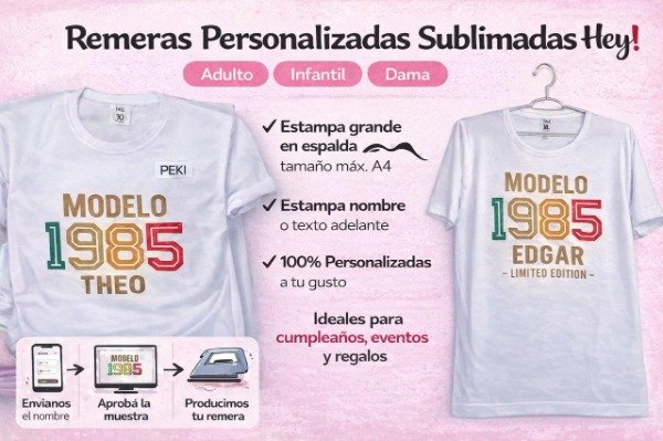 Producto - REMERAS BLANCAS SUBLIMADAS PARA ADOLECENTES