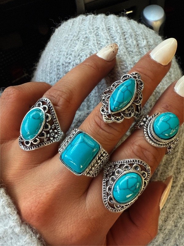 Anillo Turquesa Elegir Modelo - ROMANA JOYAS