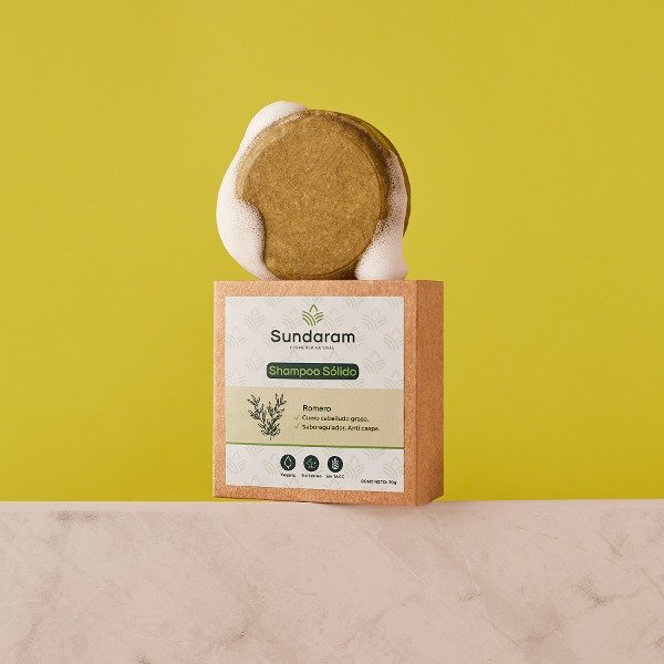 Producto - Shampoo sólido para cuero cabelludo graso con Romero - 90g