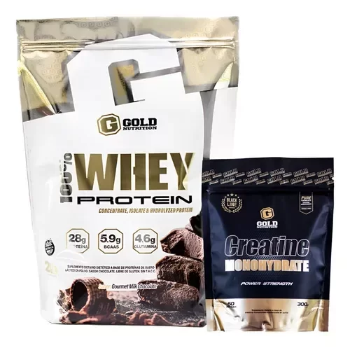 Producto - Combo 1 Whey Protein y Creatina 300 grs Gold Nutrition