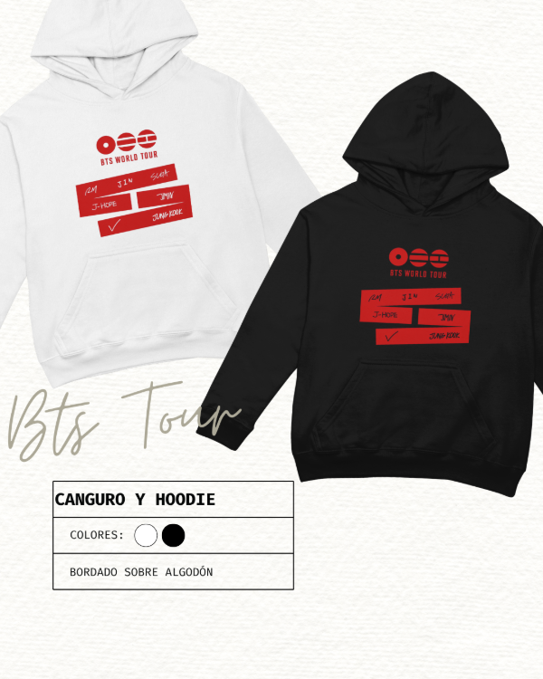 Producto - BTS Tour [Buzo canguro/Hoodie]
